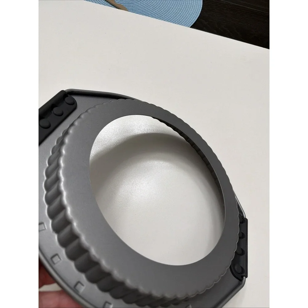 Anolon Tart Quiche Pan Replacement Outer Ring Cradle Silicone Handles Gray. 5266